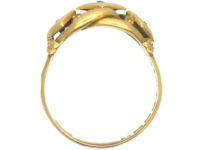 Edwardian 18ct Gold Knot Ring set with Three Diamonds