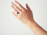 Victorian 18ct Gold & Lapis Lazuli Ring with Intaglio of a Bull