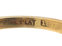 Edwardian 18ct Gold & Platinum Diamond Daisy Cluster Ring