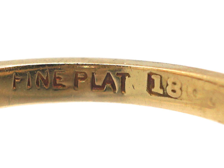 Edwardian 18ct Gold & Platinum Diamond Daisy Cluster Ring