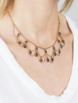 Edwardian 18ct Gold & Cabochon Sapphire Festoon Necklace