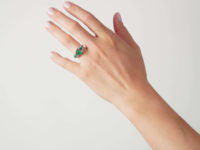 Retro 18ct Gold Emerald & Diamond Ring