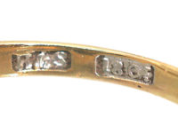 Edwardian 18ct Gold Double Cluster Sapphire & Diamond Ring