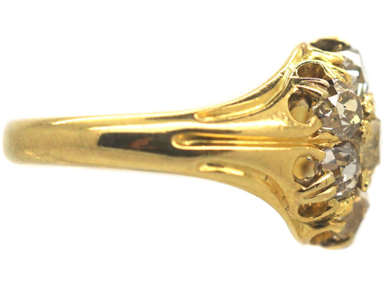 Victorian 18ct Gold & Diamond Cluster Ring