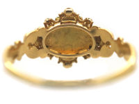 Georgian 18ct Gold, Emerald & Diamond Cluster Ring