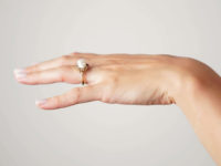 Edwardian 18ct Gold, Natural Pearl, Rose Diamond & Ruby Ring