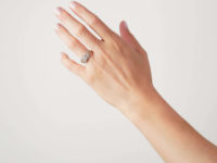 Victorian 18ct Gold & Diamond Boat Shaped Ring