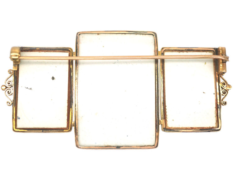 Victorian 18ct Gold Harlequin & Clown Circus Brooch