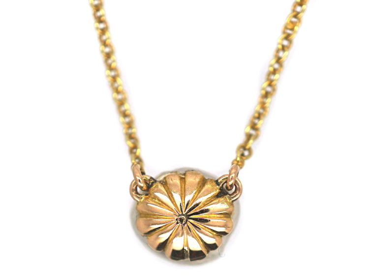 Edwardian 15ct Gold Chain with Baroque Pearl Necklace