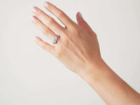 Art Deco 18ct Gold & Platinum Diamond Three Stone Ring