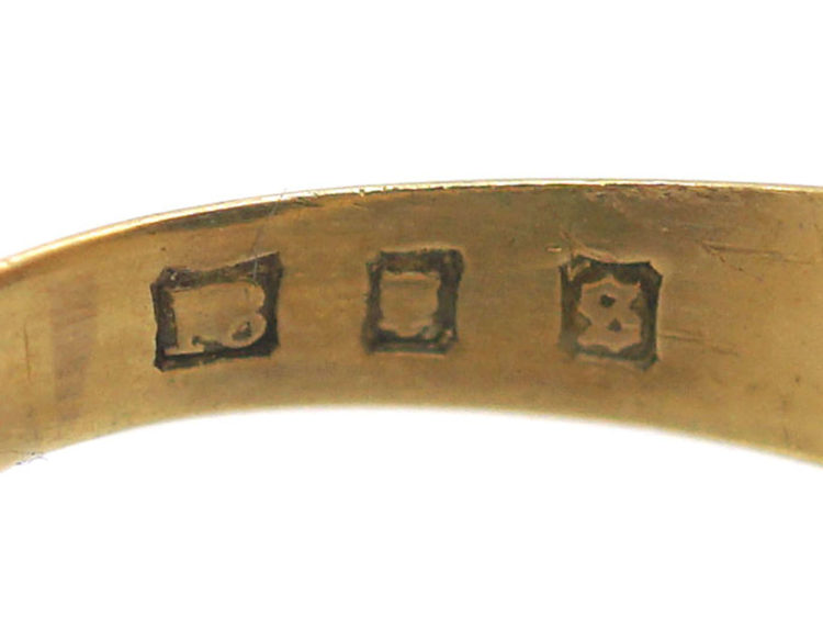 Victorian 18ct Gold & Lapis Lazuli Ring with Intaglio of a Bull