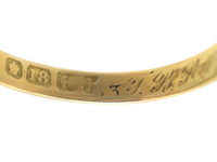 Edwardian 18ct Gold Diamond Triple Cluster Ring