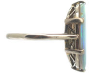 Art Deco 18ct White Gold Opal Harlequin Ring