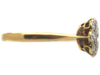 Edwardian 18ct Gold & Platinum Diamond Daisy Cluster Ring