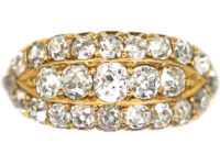 Victorian 18ct Gold & Diamond Boat Shaped Ring