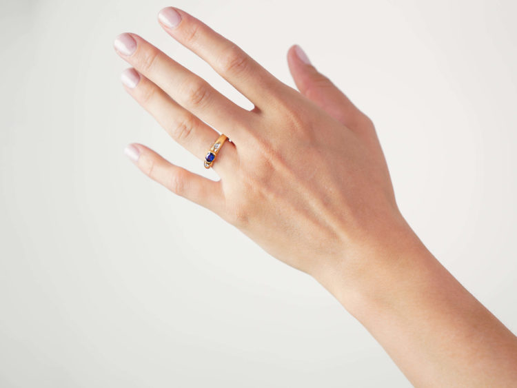 18ct Gold, Sapphire & Diamond Ring
