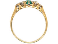 Victorian 18ct Gold Emerald & Diamond Ring