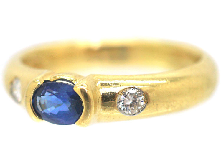 18ct Gold, Sapphire & Diamond Ring
