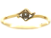 Art Deco 18ct Gold & Platinum, Diamond Solitaire Ring