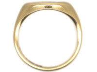 Retro 9ct Gold Signet Ring Engraved witha Rampant Wolf