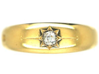 Victorian 18ct Gold Ring set with a Diamond