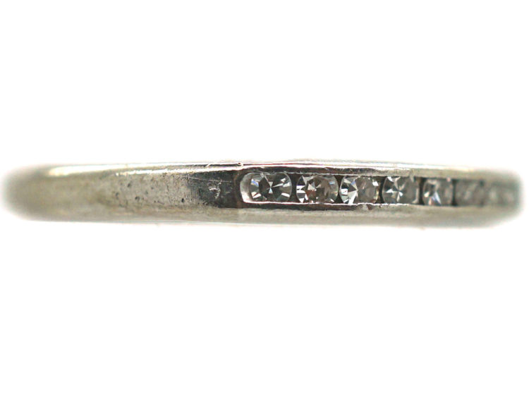 18ct White Gold Tramline Set Diamond Eternity Ring