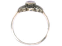Silver, Pink Tourmaline & Marcasite Ring