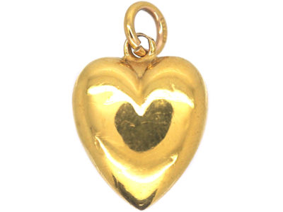 Edwardian 15ct Gold Heart Pendant