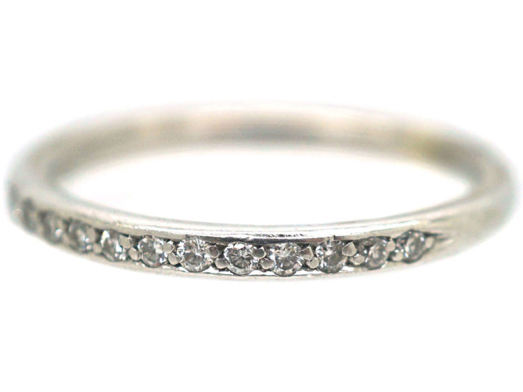 18ct White Gold & Diamond Half Eternity Ring