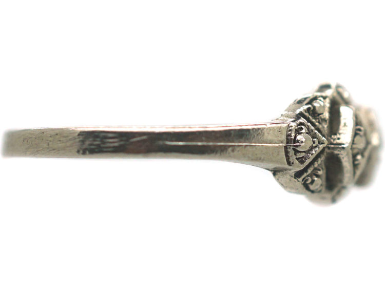 Art Deco Silver & Marcasite Ring