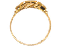 Edwardian 18ct Gold Knot Ring set with Three Diamonds