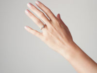 Edwardian 18ct Gold & Platinum, Two Stone Diamond Crossover Ring