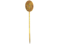 Victorian 15ct Gold Tie Pin set with a Diamond