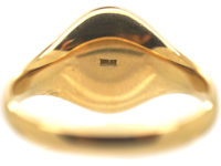 Art Deco 18ct Gold Plain Signet Ring