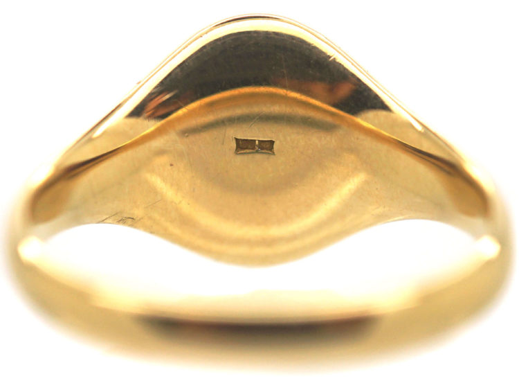 Art Deco 18ct Gold Plain Signet Ring