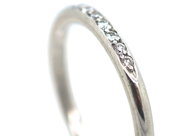 18ct White Gold & Diamond Half Eternity Ring