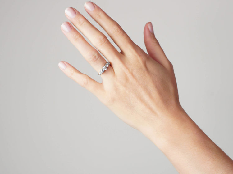 Edwardian 18ct Gold & Platinum, Five Stone Diamond Ring