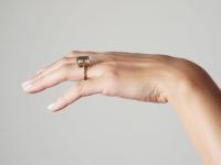 18ct Gold Rectangular Aquamarine Ring