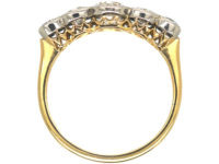 Edwardian 18ct Gold & Platinum, Five Stone Diamond Ring