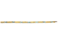 18ct White & Yellow Gold Bracelet set with Seven Emeralds