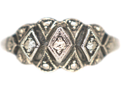 Art Deco Silver & Marcasite Ring