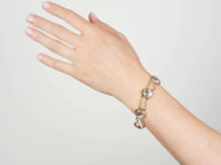 Edwardian 9ct Gold Reverse Intaglio Bracelet of Game Birds