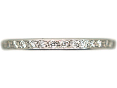 18ct White Gold & Diamond Half Eternity Ring