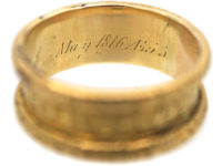 Georgian Wide 18ct Gold Memorial Ring