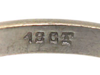 Art Deco 18ct White Gold Sapphire & Diamond Half Eternity Ring