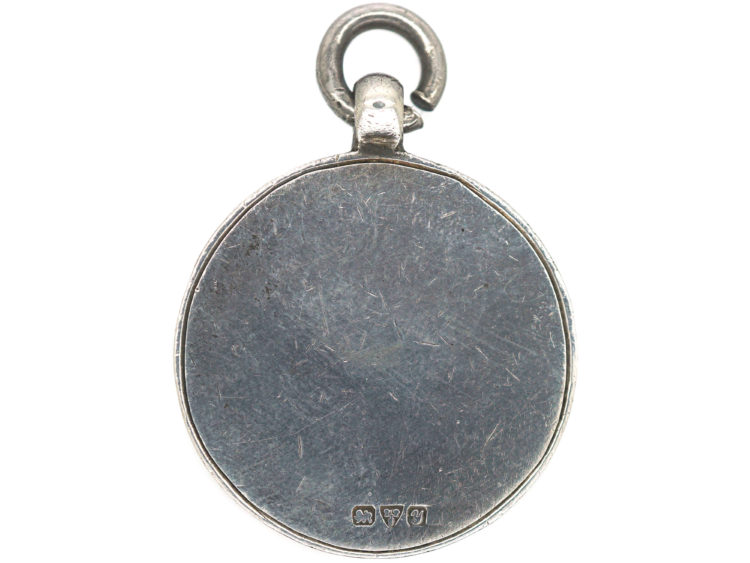 Art Deco Silver & Gold Overlay Pendant with Shield Motif
