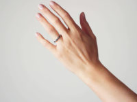 Art Deco 18ct White Gold Sapphire & Diamond Half Eternity Ring