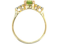 18ct Gold & Platinum Peridot & Diamond Ring by Alabaster & Wilson