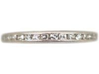 18ct White Gold Tramline Set Diamond Eternity Ring