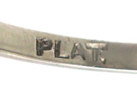 Art Deco Platinum Three Stone Diamond Ring